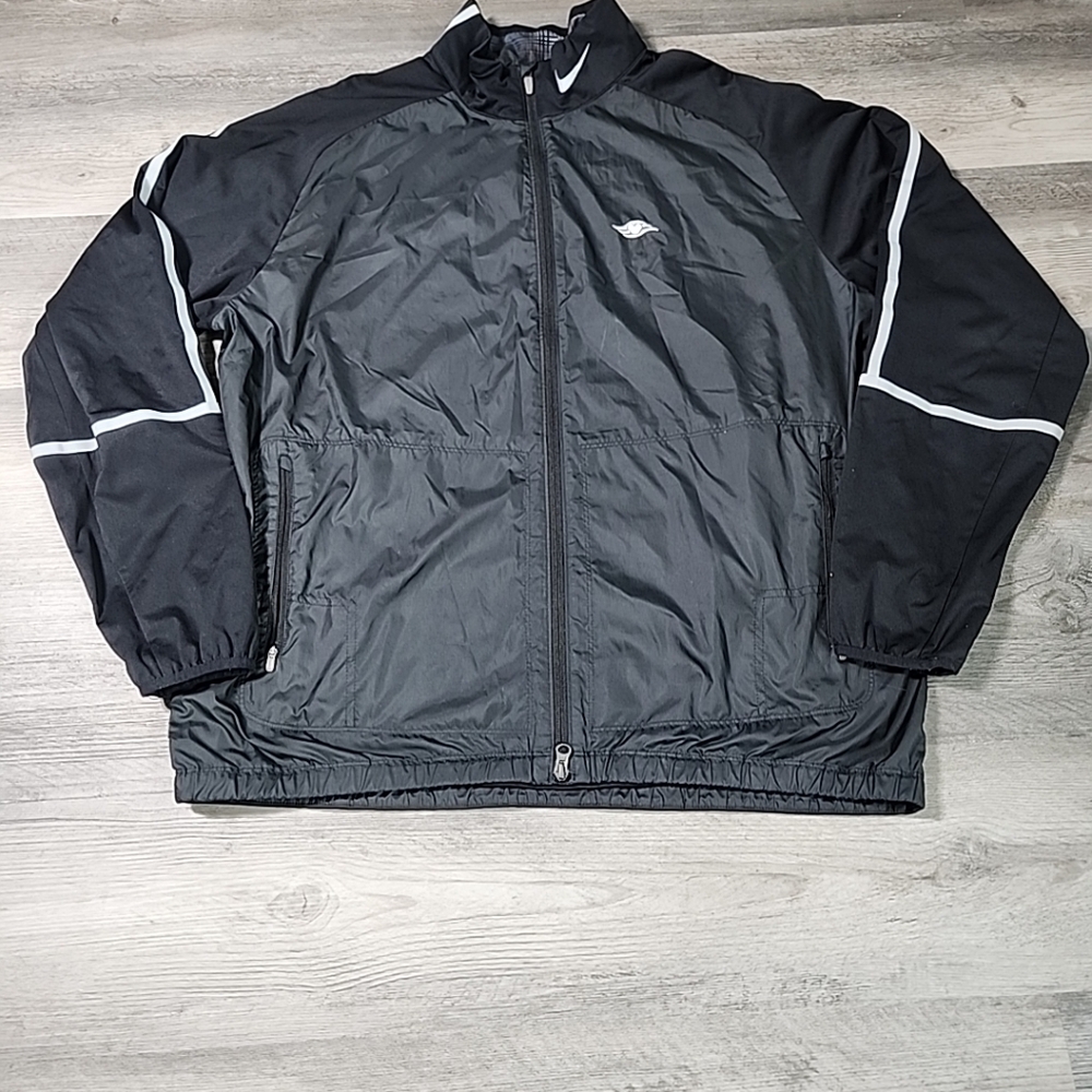 Nike Golf Men's Windproof Full Zip Up Jacket Black Pockets Disney Logo Sz XLarge